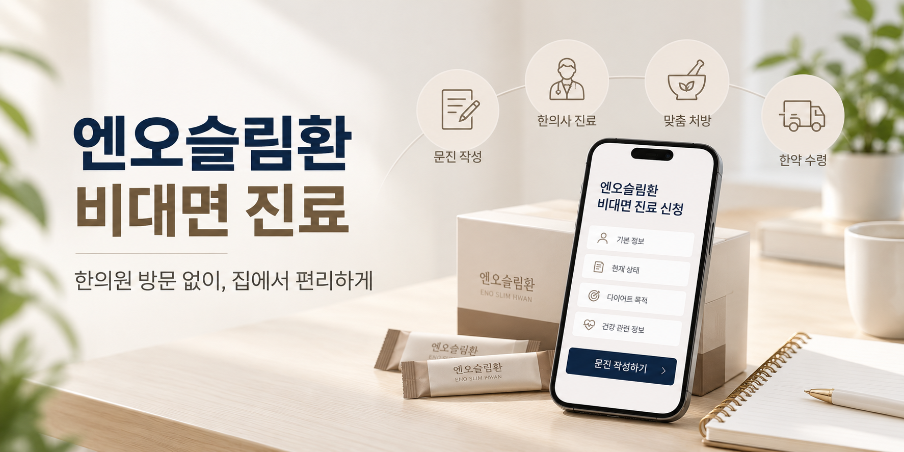 엔오슬림환 구매방법, 비대면 진료 신청부터 한의사 처방과 배송까지 안내